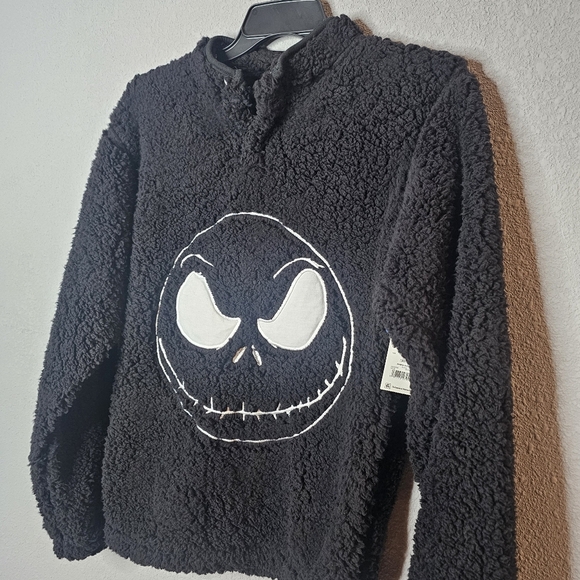 NEW Disney Nightmare Before Christmas Fleece Sweatshirt Womens XS Embroidered - Picture 2 of 9